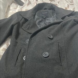 Therapy Black Double-Breasted Pea Coat